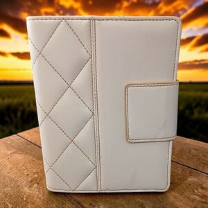 Vtg Franklin Covey Classic Planner 7 Ring Ivory Quilted Address Task Calendar